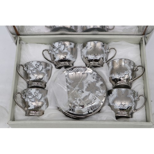634 - The JB Gill Collection: Collection of glassware and ceramics, incl. boxed 12 piece cups and saucers,... 