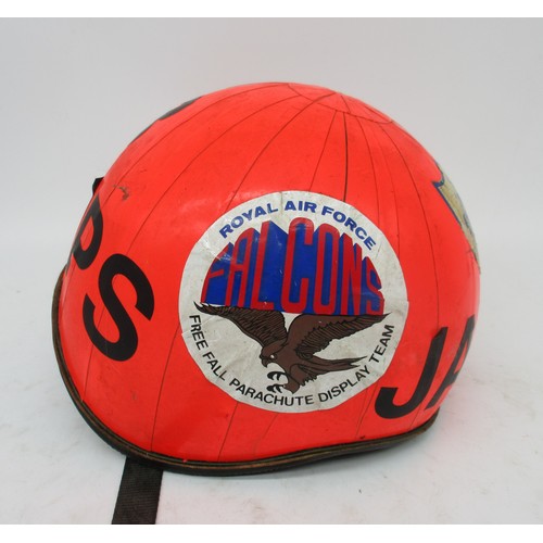 53 - The Janet Ellis Collection - Helmet worn by Janet Ellis during her 20,000 feet free fall, as seen in... 