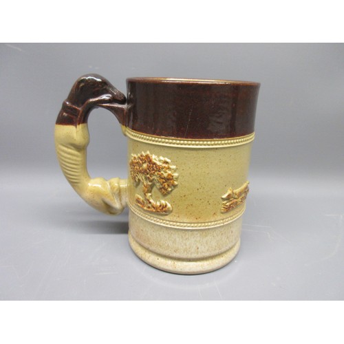 652 - Collection of brown salt glazed ceramics; incl. large stoneware jug, approx. H33cm; Denby stoneware ... 