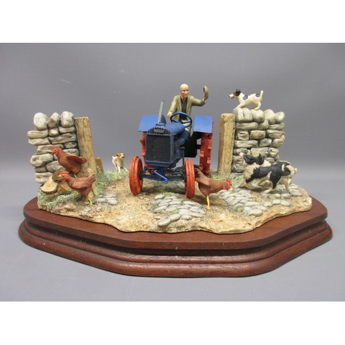 702 - Border Fine Arts 'New Technology Arrives' By Ray Ayres Limited Edition 407/1250 On Wood Base, Signed... 