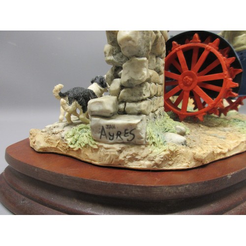 702 - Border Fine Arts 'New Technology Arrives' By Ray Ayres Limited Edition 407/1250 On Wood Base, Signed... 