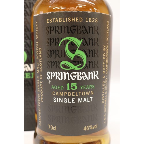 Springbank Campbeltown Single Malt Scotch Whisky, Aged 15 Years 46% ...
