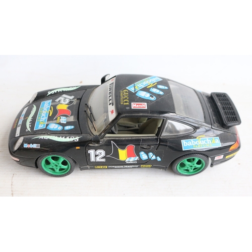 56 - Collection of 1/18 and 1/24 scale racing car models to include 5x boxed examples including 2x Merced... 