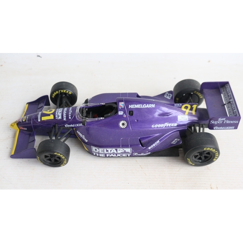 56 - Collection of 1/18 and 1/24 scale racing car models to include 5x boxed examples including 2x Merced... 