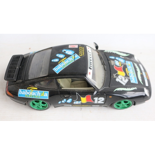 56 - Collection of 1/18 and 1/24 scale racing car models to include 5x boxed examples including 2x Merced... 