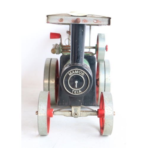 2 - Mamod T.E.1a live steam tractor in fair previously used condition with funnel and steering rod, box ... 