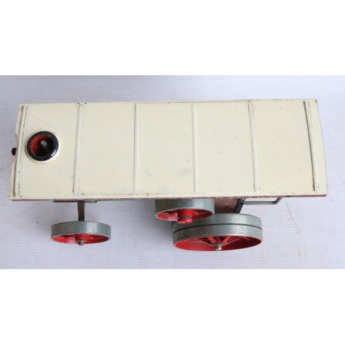 2 - Mamod T.E.1a live steam tractor in fair previously used condition with funnel and steering rod, box ... 
