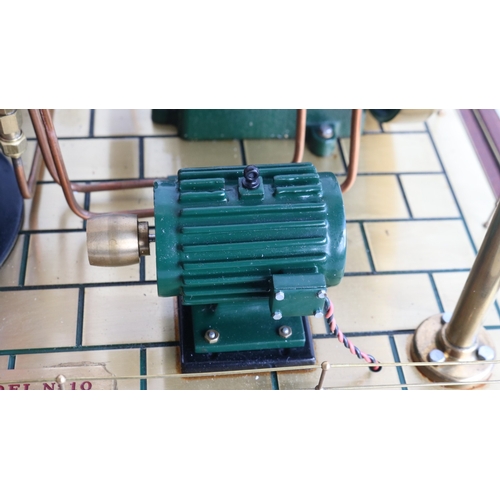 7 - Maxwell Hemmens gas powered live steam 'Mill Engine Plant' model No 10 in superb condition, complete... 