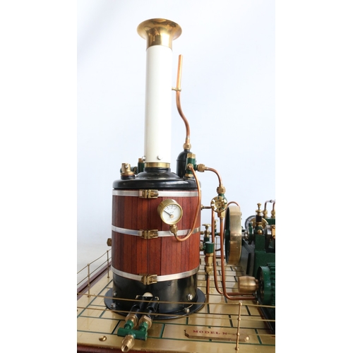 7 - Maxwell Hemmens gas powered live steam 'Mill Engine Plant' model No 10 in superb condition, complete... 