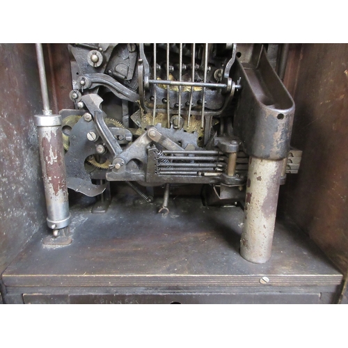 12 - British Manufactured Style - Caille Ben Hur Penny Counter Wheel Slot Machine, mechanism working at t... 