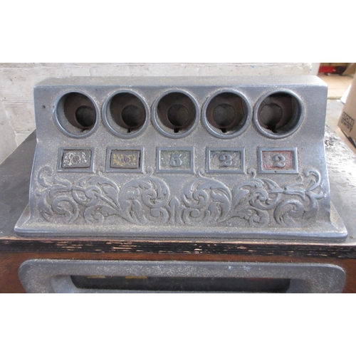 12 - British Manufactured Style - Caille Ben Hur Penny Counter Wheel Slot Machine, mechanism working at t... 