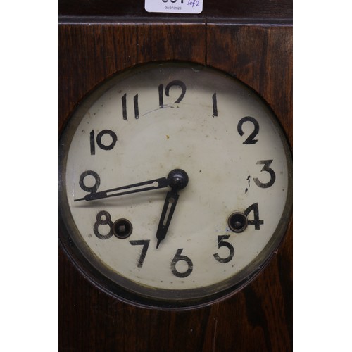Aichi Tokei Denki K.K. post WWII Japanese 8 day oak wall clock