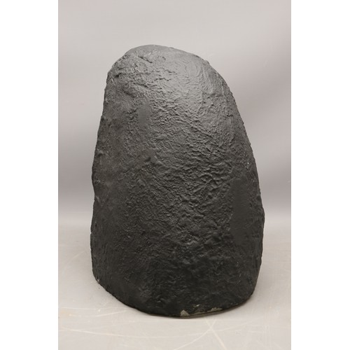  *RE-PHOTO* Amethyst geode, a free-standing cut-through specimen displaying a hollow interior cavity ... 