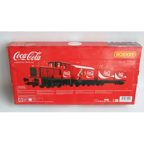 10L - Hornby R1233 Coca-Cola Christmas train set, box contents in mint/as new condition (vendor states mod... 