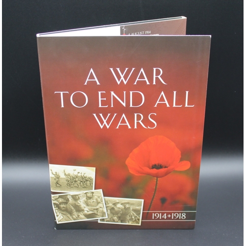 28 - The London Mint Office -A War To End All Wars 5 coin set to inc. 9ct 10g coin (XRF tested) lacking a... 