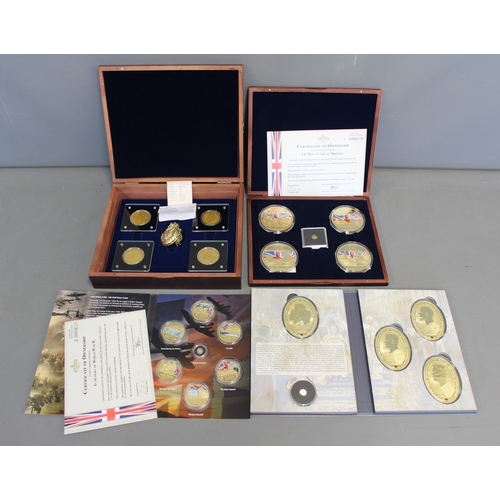 25 - Windsor Mint - Remembering World War II 1939-45 7 coin set to inc. .585 0.5g coin, 1936 Year of the ... 