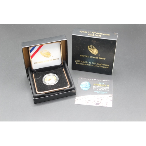 13 - United States Mint - 2019 Apollo 11 50th Anniversary Commemorative Coin Program Proof Five-Dollar Go... 