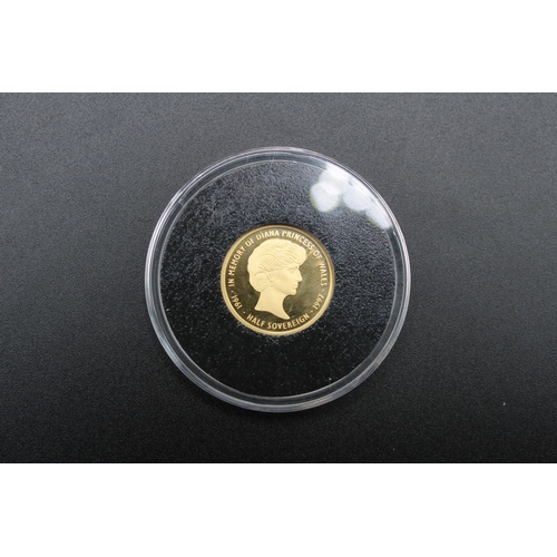 22 - Jubilee Mint - 2017 In Memory Diana Princess of Wales 1961-1997 Half-Sovereign, encapsulated in case... 