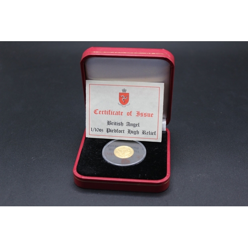 30 - Pobjoy Mint - British Angel 1/10oz Piedfort High Relief, encapsulated in case with COA
Bradleys Ship... 