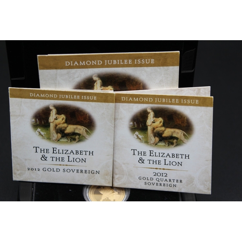 31 - The London Mint Office - Diamond Jubilee Issue Sovereign Set Issue I, 2012 The Elizabeth & Lion Gold... 