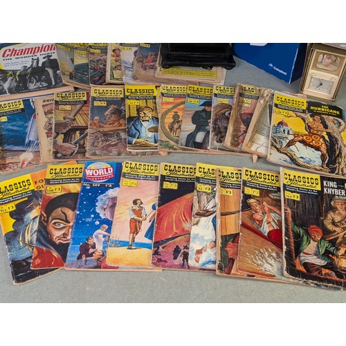 Twenty eight circa 1950s classics illustrated comics as well as a ...