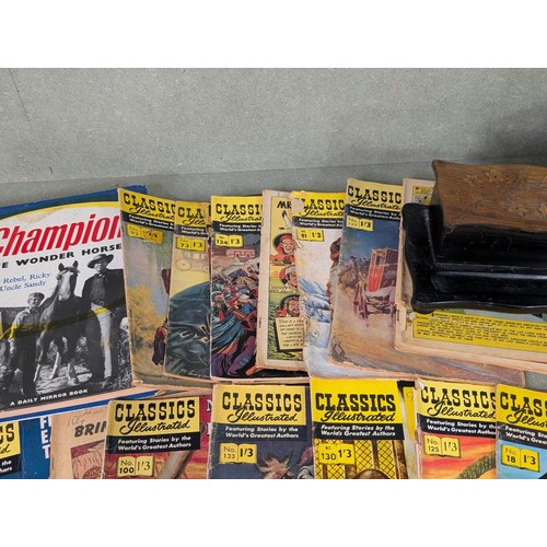 Twenty eight circa 1950s classics illustrated comics as well as a ...