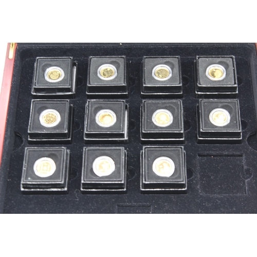 29 - The London Mint Office - Collection of 11 Fabula Aurum encapsulated coins 9ct 1g each, lacking COAs
... 