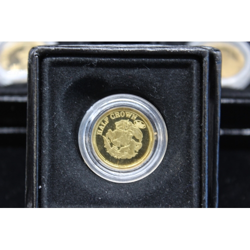 29 - The London Mint Office - Collection of 11 Fabula Aurum encapsulated coins 9ct 1g each, lacking COAs
... 