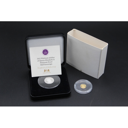 27 - Harrington and Byrne 2022 Platinum Jubilee of Queen Elizabeth II Platinum Proof Half-Sovereign encap... 