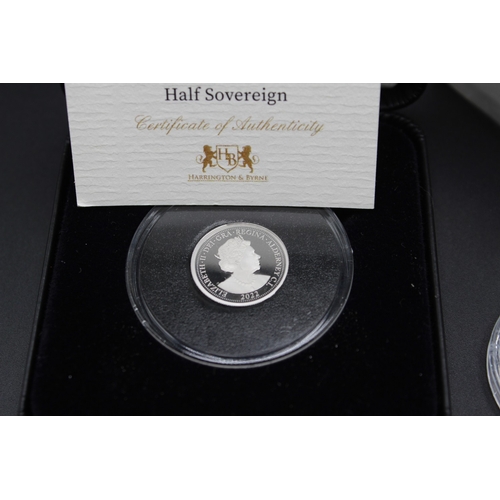 27 - Harrington and Byrne 2022 Platinum Jubilee of Queen Elizabeth II Platinum Proof Half-Sovereign encap... 