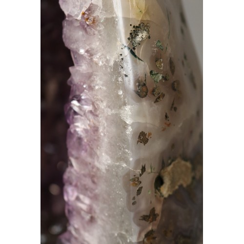 Very large fully polished amethyst cathedral geode specimen, comprising ...