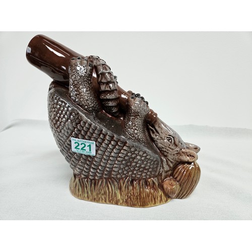 221 - Vintage Lone Star Beer advertising armadillo drinking a beer.

27cm high x 30 cm wide