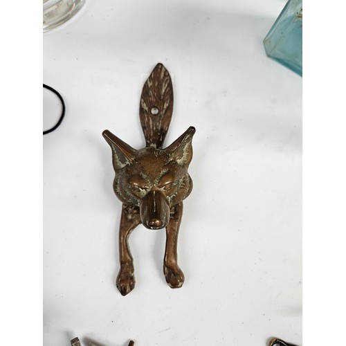 424 - Brass Fox door knocker