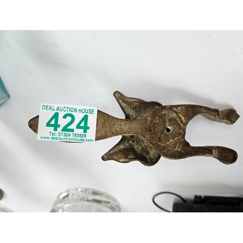 424 - Brass Fox door knocker