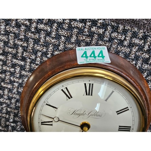 Small quartz wall clock "Knight + Gibbins"