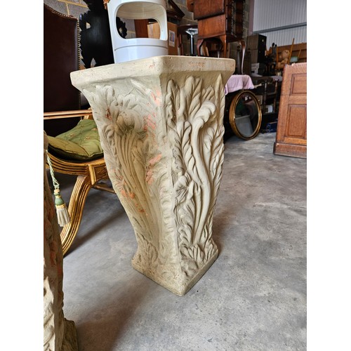 7 - Terracotta pair of large planters. Decorated on all sides