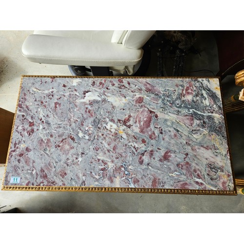 11 - Marble and gold guilt coffee table