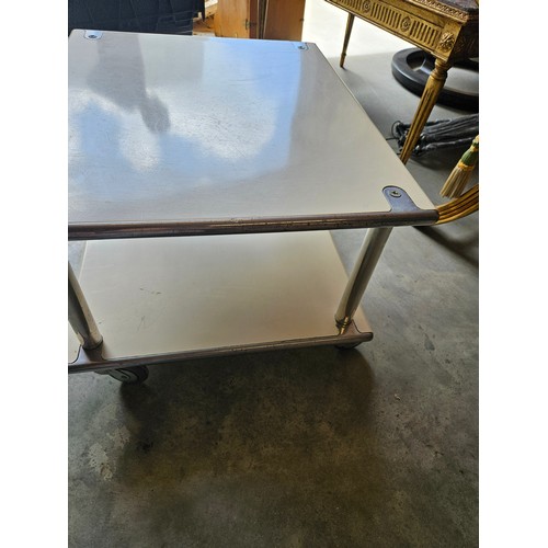 17 - Mid Century Vintage 1970s Lacquered Metal Coffee Table