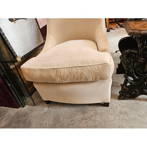 28 - Italian velvet designed lounge chair. High quality.