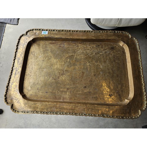 29 - Brass Moroccan style folding table 
Base in need of tlc