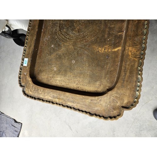 29 - Brass Moroccan style folding table 
Base in need of tlc