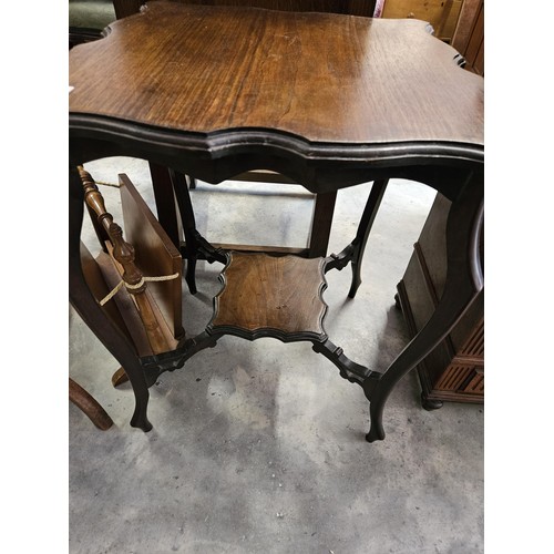 34 - Edwardian style scalloped side table