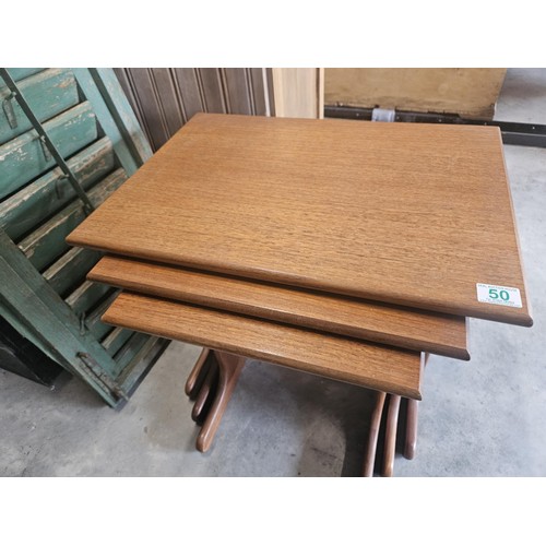 50 - Retro teak G-Plan nest of tables