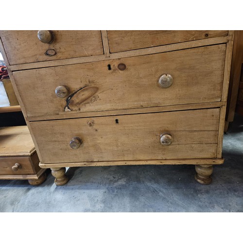 51 - Waxed pine small chest of drawers