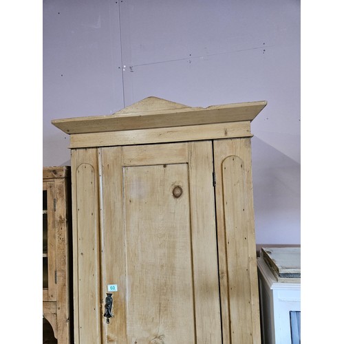 60 - Small antique pine wardrobe