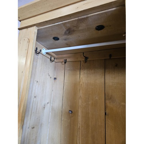 60 - Small antique pine wardrobe