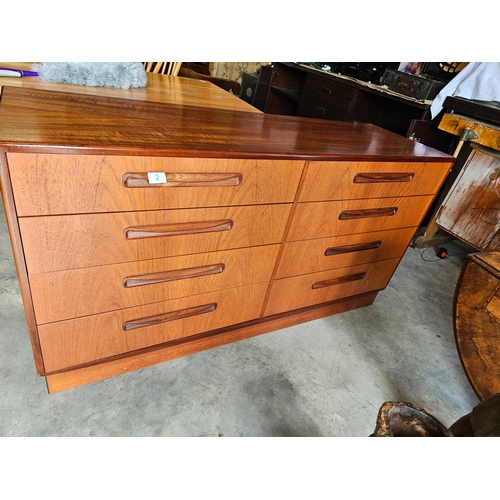 2 - G-Plan Fresco teak chest of 8 drawers