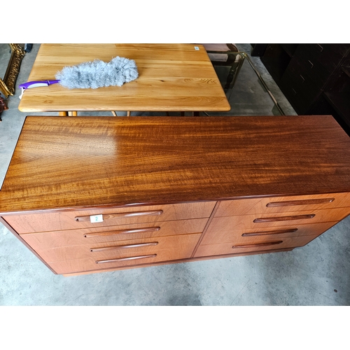 2 - G-Plan Fresco teak chest of 8 drawers