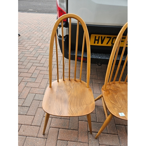 1 - 4 x Blonde Ercol Windsor dining chairs