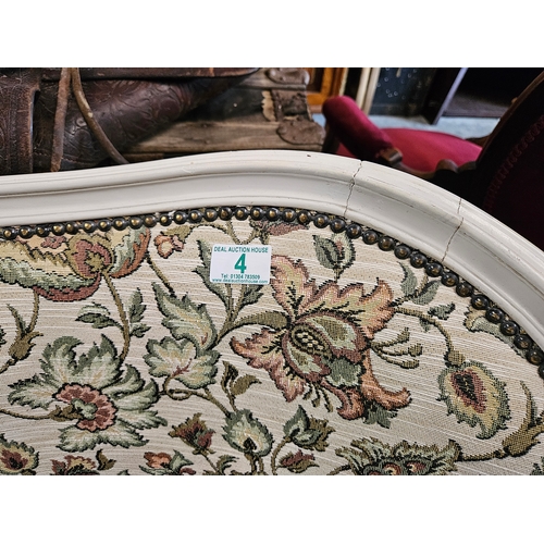 4 - Cream with floral upholstery chair